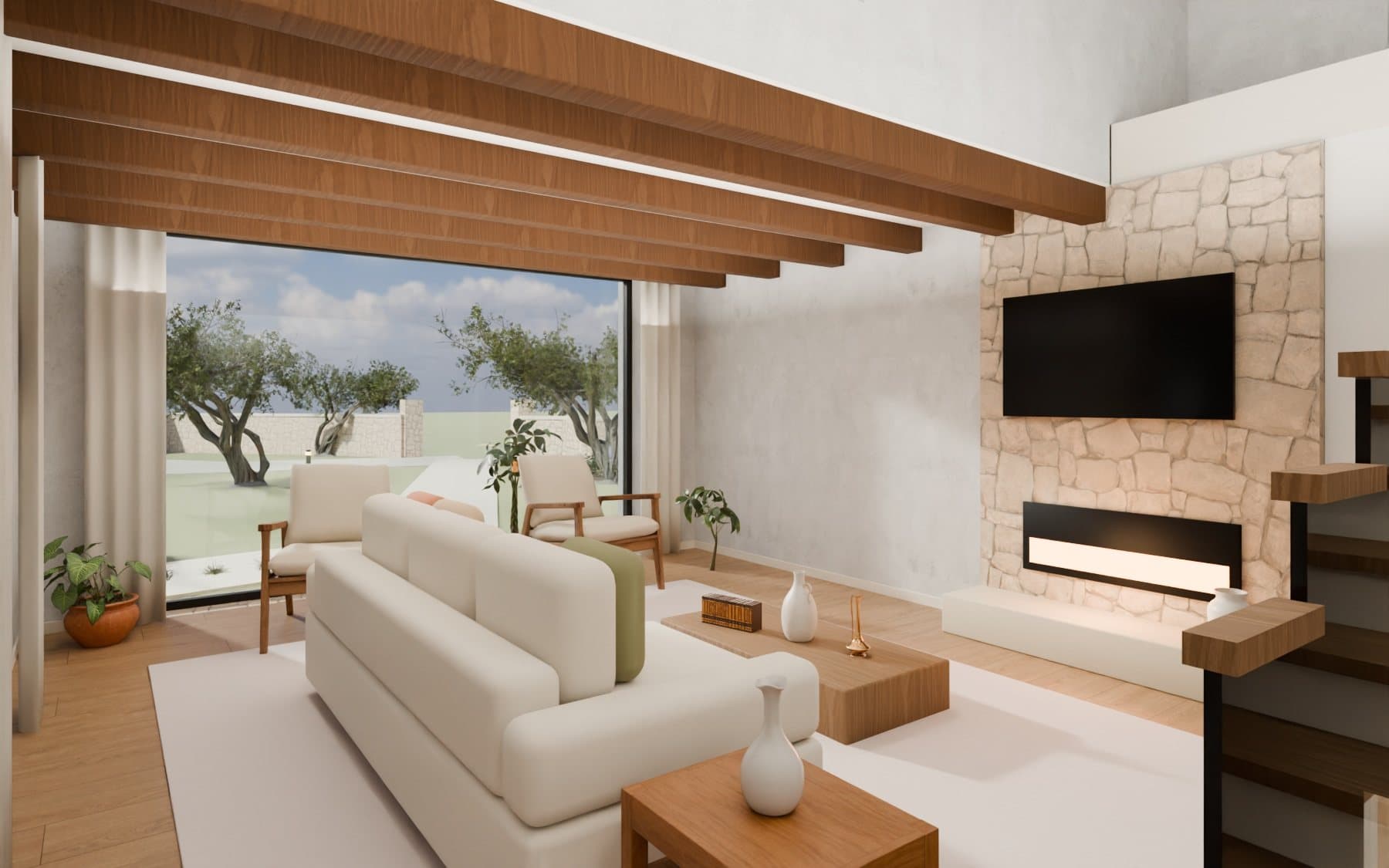 Render — living room