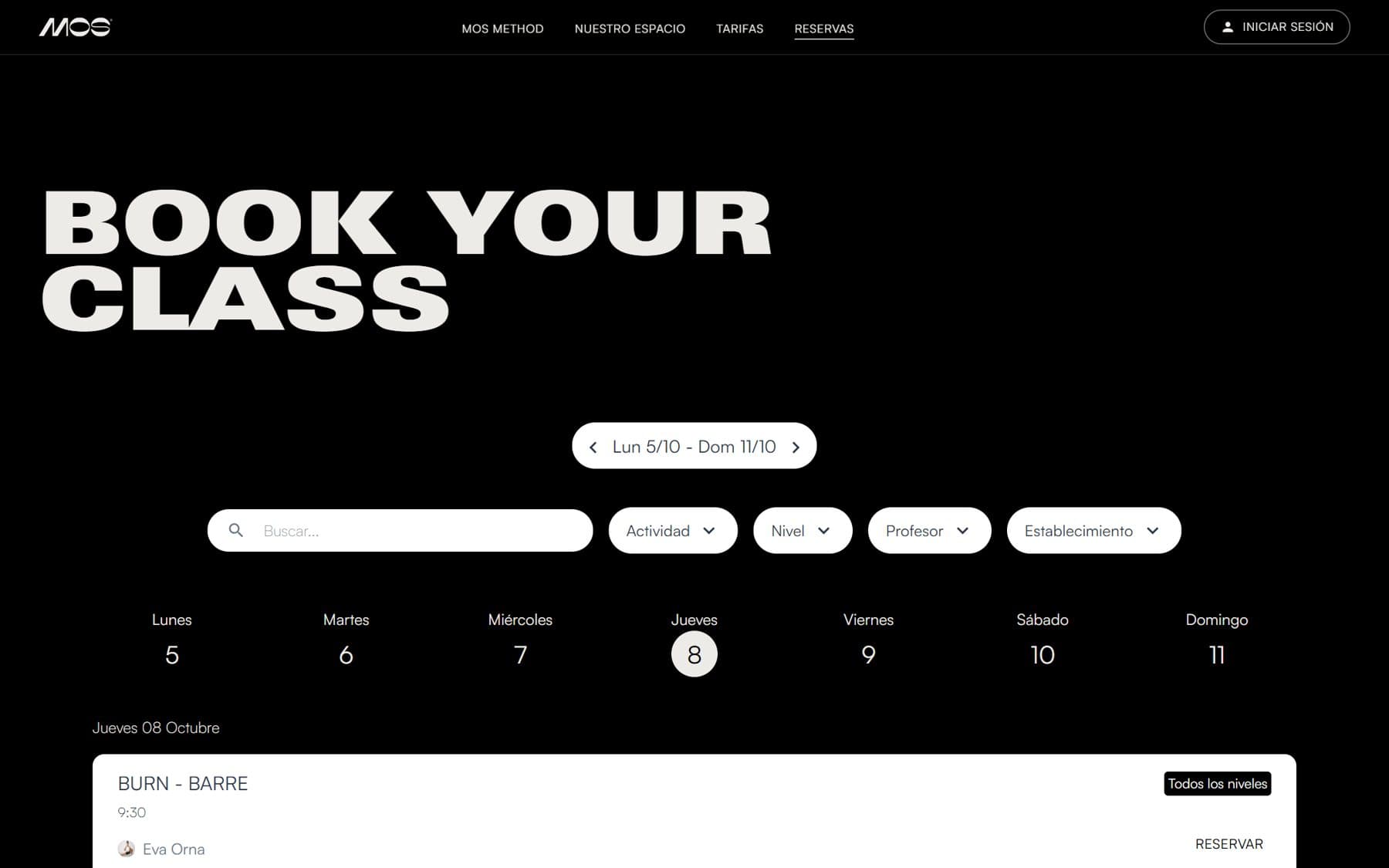 Booking calendar